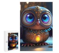 1000 PCS Jigsaw Puzzles for Teenagerss Jigsaw Ethereal Owl with Lantern Adult Jigsaw Brain Teaser Game Hand Speed Race Stress Reduction Gifts 1000 PCS