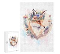1000 PCS Jigsaw Puzzles for Teenagerss Jigsaw Floral Fox Cute Wildlife Puzzles for Adults Brain Teaser Game But Fun And Humorous Help The Brain Exercise 1000 PCS