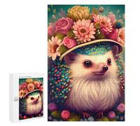 1000 PCS Jigsaw Puzzles for Teenagerss Jigsaw Floral Hedgehog Portrait-1 Jigsaw Hands-on Game Improve Memory for Birthday, Chrismas 1000 PCS