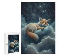 1000 PCS Jigsaw Puzzles for Teenagerss Jigsaw Fox Dreams in Clouds Adult Jigsaw Puzzle Hands-on Game Hand Speed Race for Birthday, Chrismas 1000 PCS