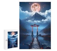 1000 PCS Jigsaw Puzzles for Teenagerss Jigsaw Full Moon over Fuji Adult Jigsaw Puzzle Hands-on Game Hand Speed Race for Birthday, Chrismas 1000 PCS