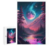 1000 PCS Jigsaw Puzzles for Teenagerss Jigsaw Galactic Forest Serenity Adult Jigsaw Brain Teaser Game Hand Speed Race Stress Reduction Gifts 1000 PCS