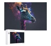 1000 PCS Jigsaw Puzzles for Teenagerss Jigsaw Galactic Giraffe Cosmic Artistry -2 Jigsaw Hands-on Game Improve Memory for Birthday, Chrismas 1000 PCS