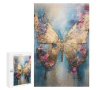 1000 PCS Jigsaw Puzzles for Teenagerss Jigsaw Golden Butterfly Adult Jigsaw Puzzle Hands-on Game Hand Speed Race for Birthday, Chrismas 1000 PCS