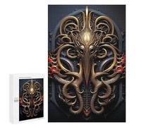 1000 PCS Jigsaw Puzzles for Teenagerss Jigsaw Golden Kraken Monster Art Puzzles for Adults Brain Teaser Game But Fun And Humorous Help The Brain Exercise 1000 PCS