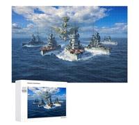 1000 PCS Jigsaw Puzzles for Teenagerss Jigsaw Grand Naval Fleet Marches Puzzle for Adults Relax Games Improve Memory for Birthday, Chrismas 1000 PCS