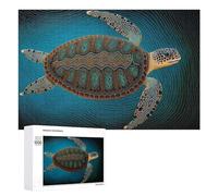 1000 PCS Jigsaw Puzzles for Teenagerss Jigsaw Green Sea Turtle Puzzles for Adults Brain Teaser Game But Fun And Humorous Help The Brain Exercise 1000 PCS