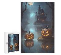 1000 PCS Jigsaw Puzzles for Teenagerss Jigsaw Halloween Night Haunted House Jigsaws for Adults Family Games For Family Fun Deal As Gifts for The Whole Family 1000 PCS