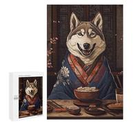 1000 PCS Jigsaw Puzzles for Teenagerss Jigsaw Husky Dog Japanese Food Puzzles for Adults Brain Teaser Game But Fun And Humorous Help The Brain Exercise 1000 PCS