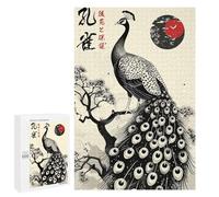 1000 PCS Jigsaw Puzzles for Teenagerss Jigsaw Japanese Beautiful Peacock Puzzles for Adults Brain Teaser Game But Fun And Humorous Help The Brain Exercise 1000 PCS