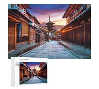 1000 PCS Jigsaw Puzzles for Teenagerss Jigsaw Japanese Village Sunset Scene Puzzle for Adults Relax Games Improve Memory for Birthday, Chrismas 1000 PCS
