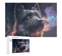 1000 PCS Jigsaw Puzzles for Teenagerss Jigsaw Magical Wolf Portrait with Cosmic Background Puzzle for Adults Relax Games Improve Memory for Birthday, Chrismas 1000 PCS