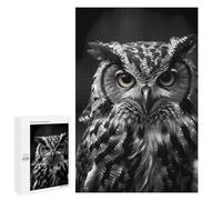 1000 PCS Jigsaw Puzzles for Teenagerss Jigsaw Monochrome Owl Portrait Adult Jigsaw Puzzle Hands-on Game Hand Speed Race for Birthday, Chrismas 1000 PCS