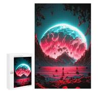 1000 PCS Jigsaw Puzzles for Teenagerss Jigsaw Moonlit Coastal Fantasy Adult Jigsaw Brain Teaser Game Hand Speed Race Stress Reduction Gifts 1000 PCS