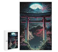 1000 PCS Jigsaw Puzzles for Teenagerss Jigsaw Neon Torii Gate Dreamscape Jigsaw Hands-on Game Improve Memory for Birthday, Chrismas 1000 PCS