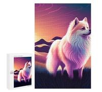 1000 PCS Jigsaw Puzzles for Teenagerss Jigsaw Neon Wolf in Twilight Adult Jigsaw Brain Teaser Game Hand Speed Race Stress Reduction Gifts 1000 PCS