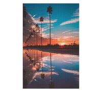 1000 PCS Jigsaw Puzzles for Teenagerss Jigsaw Palm Reflections at Sunset Jigsaw Fun Games Wall Decoration Unique Birthday And Gifts 1000 PCS