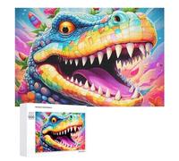 1000 PCS Jigsaw Puzzles for Teenagerss Jigsaw Rainbow Lizard A Colorful Fantasy Creature Puzzle for Adults Relax Games Improve Memory for Birthday, Chrismas 1000 PCS