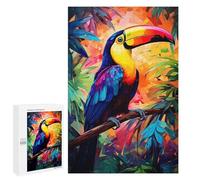 1000 PCS Jigsaw Puzzles for Teenagerss Jigsaw Rainbow Toucan in Paradise Puzzle for Adults Relax Games Improve Memory for Birthday, Chrismas 1000 PCS