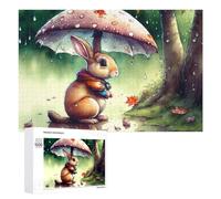 1000 PCS Jigsaw Puzzles for Teenagerss Jigsaw Rainy Day Bunny Adventure Jigsaw Hands-on Game Improve Memory for Birthday, Chrismas 1000 PCS