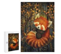 `1000 PCS Jigsaw Puzzles for Teenagerss Jigsaw Sleeping Red Panda Jigsaw for Adults Family Games Birthday Present Deal As Gifts for The Whole Family 1000 PCS