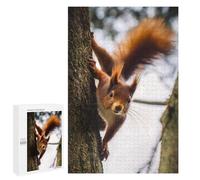 1000 PCS Jigsaw Puzzles for Teenagerss Jigsaw Squirrel Climbing A Tree Jigsaws for Adults Family Games For Family Fun Deal As Gifts for The Whole Family 1000 PCS
