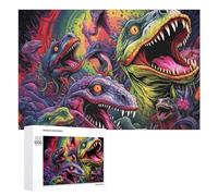 1000 PCS Jigsaw Puzzles for Teenagerss Jigsaw Vibrant Dinosaur Fantasy Artwork Puzzle for Adults Relax Games Improve Memory for Birthday, Chrismas 1000 PCS