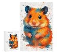 1000 PCS Jigsaw Puzzles for Teenagerss Jigsaw Watercolor Hamster Adult Jigsaw Puzzle Hands-on Game Hand Speed Race for Birthday, Chrismas 1000 PCS