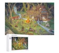 1000 PCS Jigsaw Puzzles for Teenagerss Jigsaw Whimsical Forest Gathering Scene Jigsaw Hands-on Game Improve Memory for Birthday, Chrismas 1000 PCS