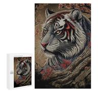 1000 PCS Jigsaw Puzzles for Teenagerss Jigsaw Whispering Tiger in Shadows Adult Jigsaw Brain Teaser Game Hand Speed Race Stress Reduction Gifts 1000 PCS