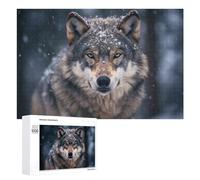 1000 PCS Jigsaw Puzzles for Teenagerss Jigsaw Winter Wolf Portrait Jigsaw Hands-on Game Improve Memory for Birthday, Chrismas 1000 PCS