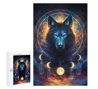 1000 PCS Jigsaw Puzzles for Teenagerss Jigsaw Wolf Dreamcatcher Art Print Adult Jigsaw Brain Teaser Game Hand Speed Race Stress Reduction Gifts 1000 PCS