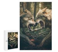 1000 PCS Jigsaw Puzzles for Teenagerss Jigsaw Wolfs Fighting Puzzles for Adults Brain Teaser Game But Fun And Humorous Help The Brain Exercise 1000 PCS