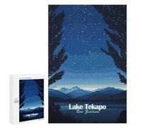 1000 PCS Jigsaw Puzzles for Teenagerss Lake Tekapo Night Sky Puzzles for Adults Brain Teaser Game Analysis And Logic Christmas Birthday Gifts 1000 PCS