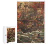 1000 PCS Jigsaw Puzzles for Teenagerss Lone Ship Sails The Ocean Jigsaw for Adults Hands-on Game Difficult Hard Unique Birthday And Gifts 1000 PCS