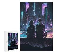 1000 PCS Jigsaw Puzzles for Teenagerss Luminous Neon City Puzzle For Teenagerss Difficult Challenge Educational Challenge Family Fun & Game Night 1000 PCS
