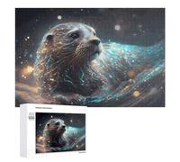 1000 PCS Jigsaw Puzzles for Teenagerss Magical Sea Otter A Whimsical Digital Artwork Adult Jigsaw Family Game But Fun And Humorous Fun at Home Activities, 1000 PCS