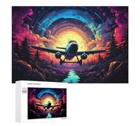 1000 PCS Jigsaw Puzzles for Teenagerss Magical Sunset Flight Adventure -3 Adult Puzzles Hands-on Game Hand Speed Race Fun at Home Activities, 1000 PCS