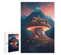 1000 PCS Jigsaw Puzzles for Teenagerss Mystical Mushroom House Jigsaws for Adults Relax Games Wall Decoration Help The Brain Exercise 1000 PCS