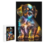 1000 PCS Jigsaw Puzzles for Teenagerss Neon Pup Portrait Puzzle for Adults Relaxing Games Improve Memory Fun Activities at Home 1000 PCS