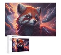 1000 PCS Jigsaw Puzzles for Teenagerss Red Panda Lightning Storm -2 Jigsaws for Adults Hands-on Game Presents for Women Help The Brain Exercise 1000 PCS