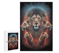 1000 PCS Jigsaw Puzzles for Teenagerss Regal Lion Majesty -2 Jigsaws for Adults Relax Games Wall Decoration Help The Brain Exercise 1000 PCS
