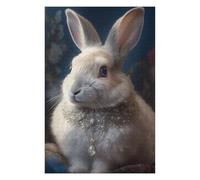 1000 PCS Jigsaw Puzzles for Teenagerss Regal Rabbit Portrait Teenagers Puzzles Brain Teaser Game Birthday Present Fun Activities at Home 1000 PCS