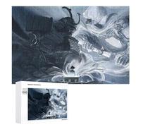 1000 PCS Jigsaw Puzzles for Teenagerss Samurai Vs. Ghost Epic Battle Adult Jigsaw Family Game But Fun And Humorous Fun at Home Activities, 1000 PCS