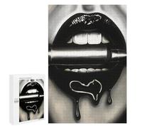 1000 PCS Jigsaw Puzzles for Teenagerss Sexy Lips with Bullet Puzzles for Adults DIY Toys Difficult Challenge Stress Reduction Gifts 1000 PCS