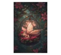 1000 PCS Jigsaw Puzzles for Teenagerss Sleeping Fairy in A Magical Glass Orb Teenagers Puzzles Brain Teaser Game Birthday Present Fun Activities at Home 1000 PCS