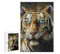 1000 PCS Jigsaw Puzzles for Teenagerss Splatter Tiger Jigsaw for Adults Hands-on Game Difficult Hard Unique Birthday And Gifts 1000 PCS