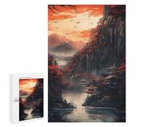 1000 PCS Jigsaw Puzzles for Teenagerss Sunset in The Mountains Jigsaw for Adults Hands-on Game Difficult Hard Unique Birthday And Gifts 1000 PCS