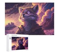 1000 PCS Jigsaw Puzzles for Teenagerss Thundering Fox Warrior Jigsaws for Adults Hands-on Game Presents for Women Help The Brain Exercise 1000 PCS