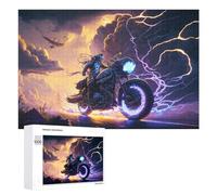 1000 PCS Jigsaw Puzzles for Teenagerss Thundering Motorcycle Ride -3 Adult Puzzles Hands-on Game Hand Speed Race Fun at Home Activities, 1000 PCS